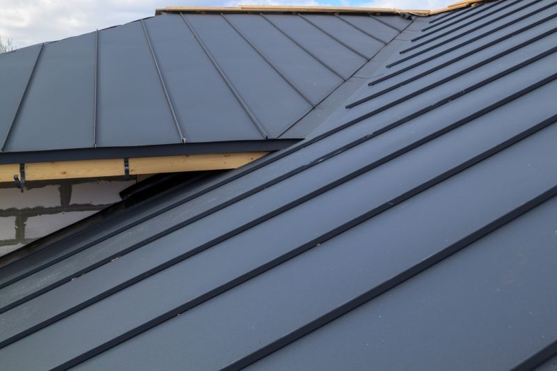Close-up of Steel Roofing Panels